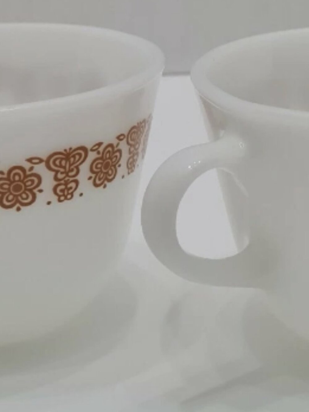 Corning Ware Vintage Butterfly Gold Coffee Mugs (set of 2)